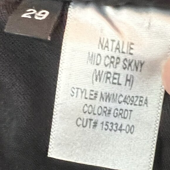 Hudson Womens Natalie Mid Rise Crop Denim Skinny Jeans Size 29 Dark Wash Raw Hem - Picture 8 of 12